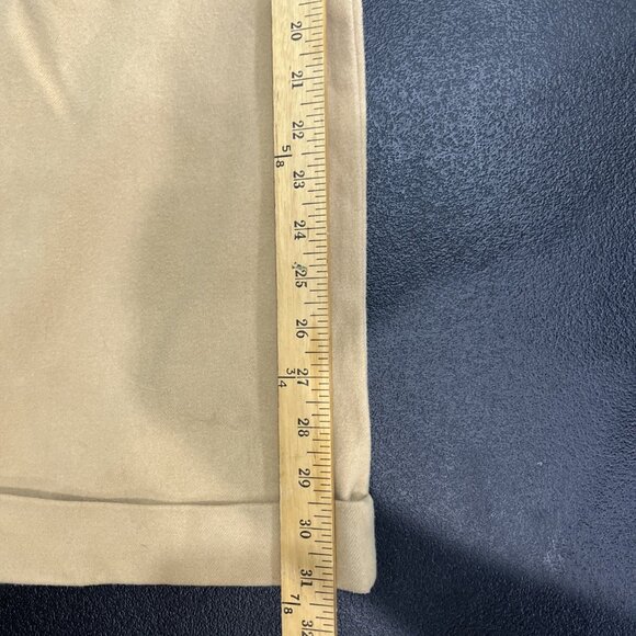 Express Stretch Y2K Dress Pants Womens Size 7/8 Tan Fleece Wide Leg Work Career - Picture 7 of 7